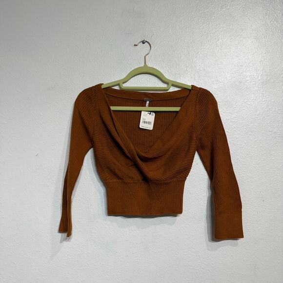 Free People Glazed Ginger Floyd Wrap Top Sz XS NWT - Picture 2 of 12